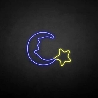 Moon and star2' neon sign