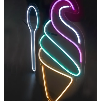 Verwöhnen Sie sich mit GlückEiscreme Neonschild