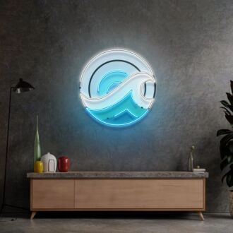 Wellenkreis LED Neonkünstlerarbeit aus Acryl