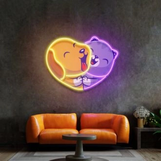 Herz der Freude LED-Neonlicht Pop-Art