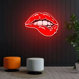 Taste Of Your Lips Neon X Acrylic Artwork