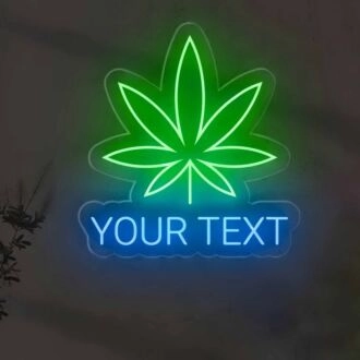 Customize Herb Haven Leaf Neon Sign