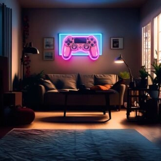 Gamer-Controller LED-Neonschild Licht Pop-Art