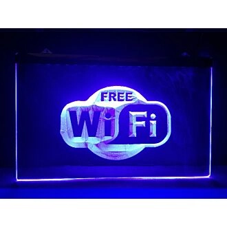 Free WiFi Hanging Neon Sign