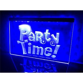 Party Time Hanging Neon Sign