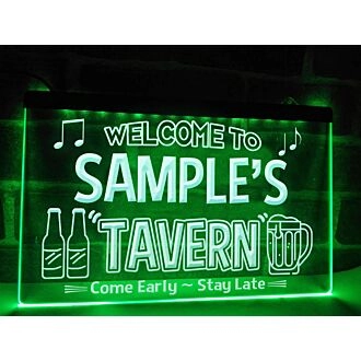 Welcome to My Tavern Personalized Hanging Neon Sign