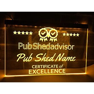 Pub Shed Advisor Personalized Hanging Neon Sign