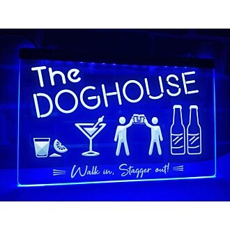 The Dog House Hanging Neon Sign