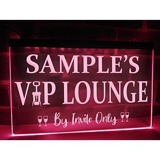 VIP Lounge Personalized Hanging Neon Sign