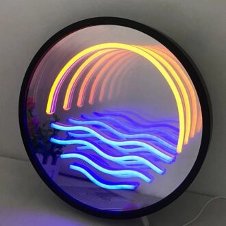 Strahlender Sonnenaufgang 3D-Spiegeleffekt