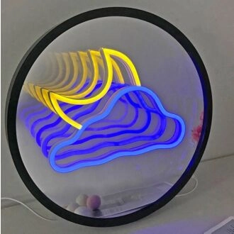 Dreamy Cloud and Moon 3D Mirror Effect