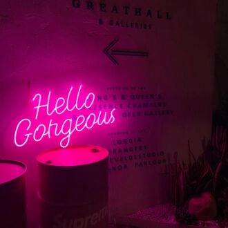 Hello Gorgous2 neon sign