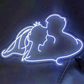 Groom Kissing Bride's Forehead Style 2 Neon Light