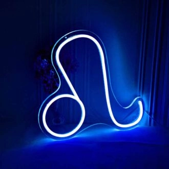 Leo Zodiac Sign Neon