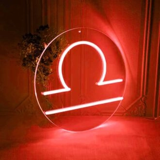 Libra Zodiac Sign Neon