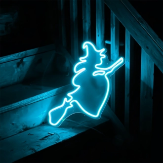 Halloween Fliegendes Geist Neonschild