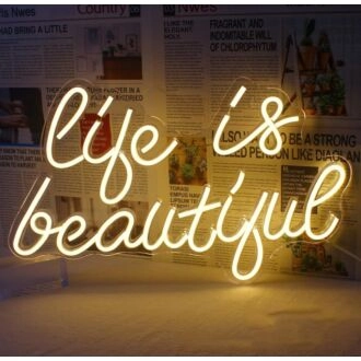 Life is Beautiful Wedding Neon Sign