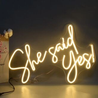She Said Yes Proposal Neon Sign