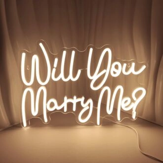 Will You Marry Me? Proposal Style 3 Neon Sign