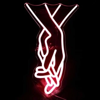 Happiness Hand in Hand Wedding Neon Sign