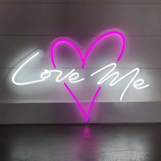 Heart Love You Wedding Neon Sign