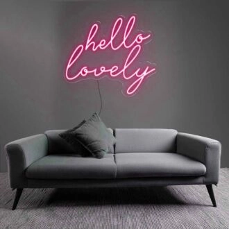 Charming Hello Lovely LED Neon Sign