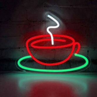 Aromatische Kaffeetasse Neonschild