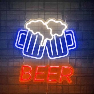 Customize Beer Toasting Celebration Neon Sign