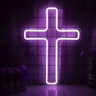 Faith Cross Inspirational Neon Sign