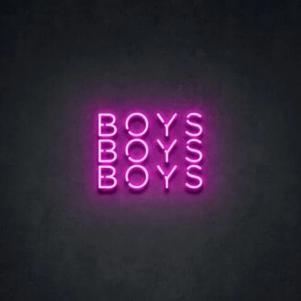 Boys Boys Boys Neon Sign for Playful and Fun Spaces