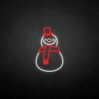 Schneemann Neonreklame