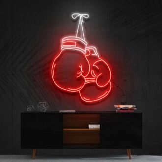 Boxhandschuhe Mehrfarbiges Neonschild für Sportbegeisterte