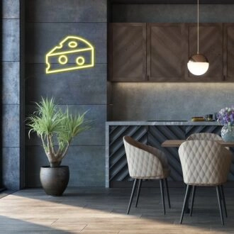 Cheese Neon Sign for Cheese Lovers and Dining Areas