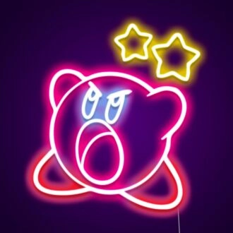Kirby Neonschild für Videospiel-Fans.