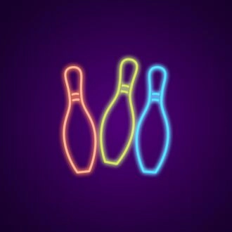 Bowling Pins Neon Sign for Bowling Alleys and Fun Spaces