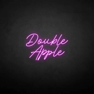 Double apple' neon sign