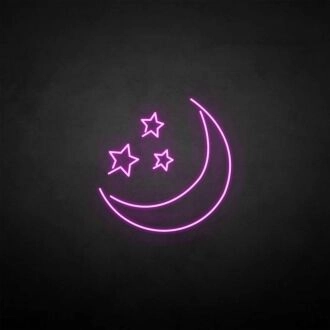'Moon Star ' neon sign