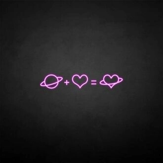 'Love Equation' neon sign
