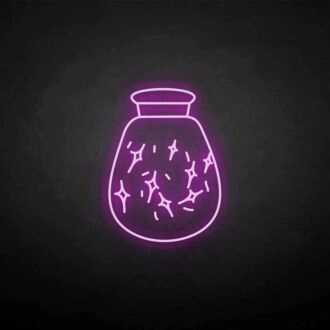 Wishing bottle neon sign