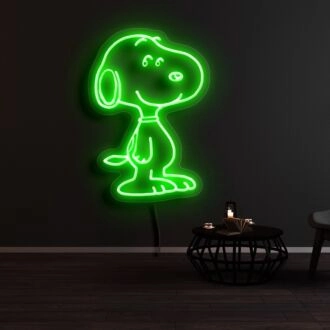 Snoopy Smile Neon Sign for Cartoon Fans