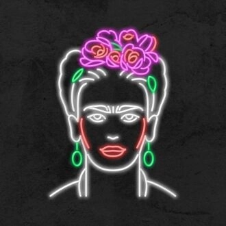 Frida Kahlo Neon Sign for Art Lovers and Bold Spaces