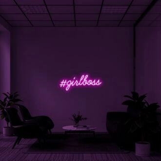 Girlboss Neon Sign for Empowering and Inspirational Spaces