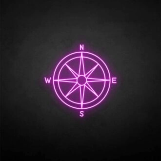 'Compass' neon sign