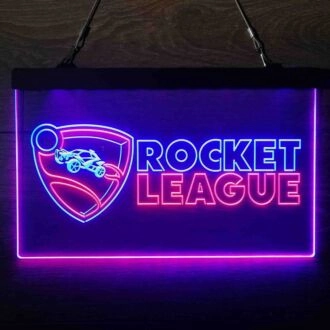 Rocket League Dual LED Neon Sign for Gaming Fans