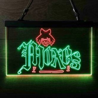 Cyberpunk Moxes Dual LED Neon Sign for Gaming and Sci-Fi Fans