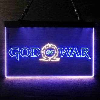 God of War Dual LED Neon Sign for Gaming Fans