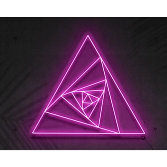 Unendliches Dreieck Leuchtschild für personalisierte Dekoration.