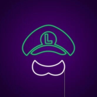 Luigi Neon Sign for Video Game Fans