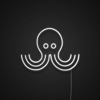 Oktopus Neonzeichen für Ozean- und verspielte Dekoration