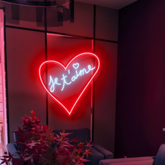 Je T'aime Neon Art Sign Express Your Love in Neon